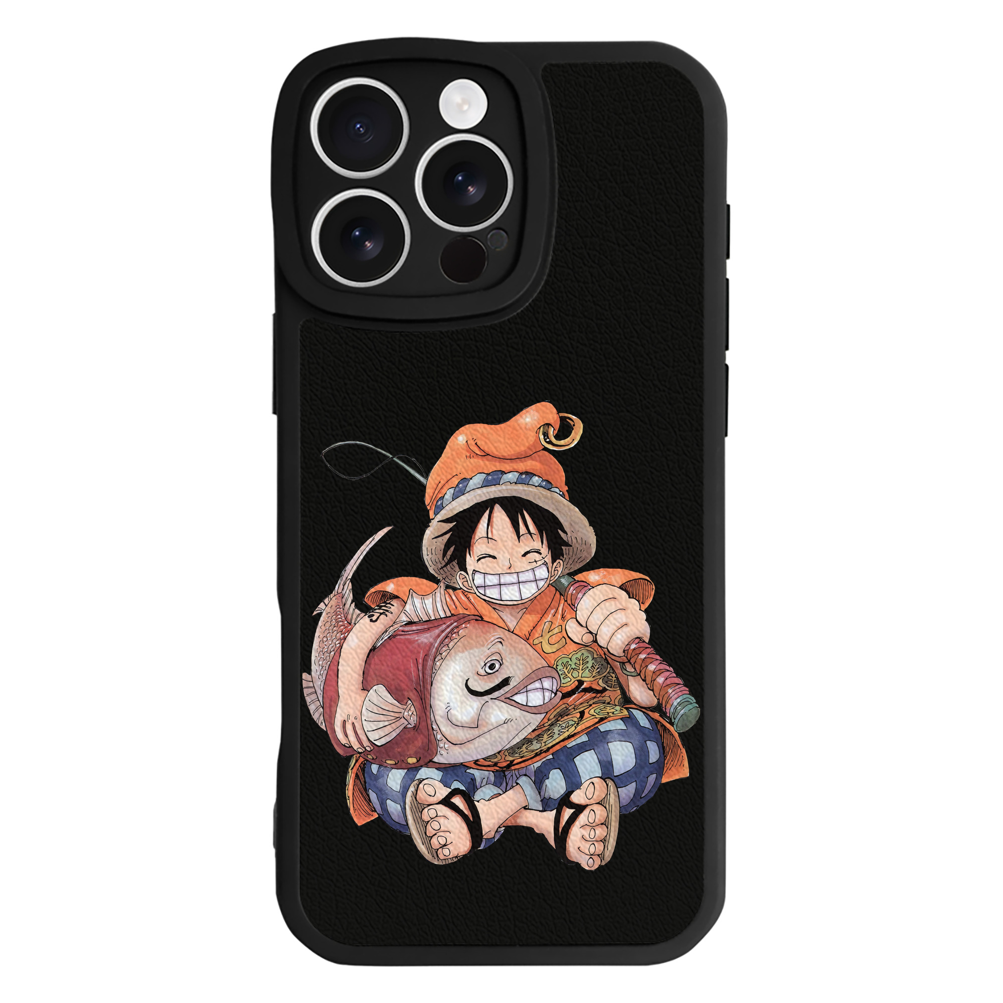 （画像用） ワンピース モンキー・D・ルフィ ONE PIECE Monkey D. Luffy 【iPhone 16シリーズ対応】シリコンスマホケース（レザー調） 材質：シリコン